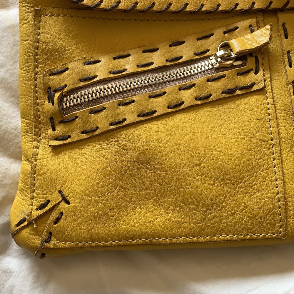 Salvatore Mustard Yellow Leather Crossbody Bag Gem